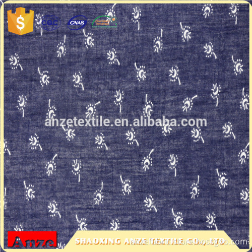 Tissu en gaze de coton de couleur Mazarine de haute qualité